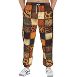 Men's Sweatpants Safari Animals Grungy Patchwork