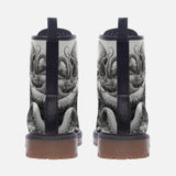 Leather Boots White Octopus Tentacles