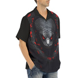 Hawaiian Shirt Black and Red Snake