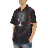 Hawaiian Shirt Black and Red Snake