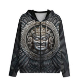 Men's Zip Up Hoodie Ancient Aztec God