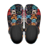 Classic Clogs Colorful Cats Art Pattern