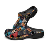 Classic Clogs Colorful Cats Art Pattern