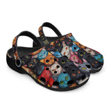 Classic Clogs Colorful Cats Art Pattern