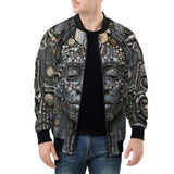 Bomber Jacket 3D Robot Head with Gears