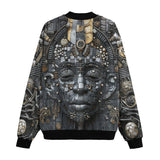 Bomber Jacket 3D Robot Head with Gears