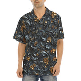 Hawaiian Shirt Colorful Swirls on Black