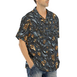 Hawaiian Shirt Colorful Swirls on Black