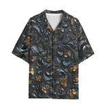 Hawaiian Shirt Colorful Swirls on Black