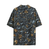 Hawaiian Shirt Colorful Swirls on Black