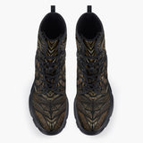 Casual Leather Chunky Boots Steampunk Eagle Art
