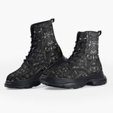 Casual Leather Chunky Boots Antique Metal Wall Art