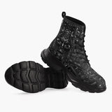 Casual Leather Chunky Boots Antique Metal Wall Art