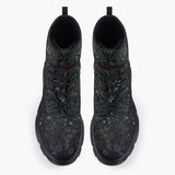 Casual Leather Chunky Boots Blackboard Math Formulas