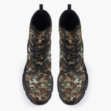 Casual Leather Chunky Boots Camouflage