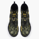 Casual Leather Chunky Boots Hi-Tech Camouflage