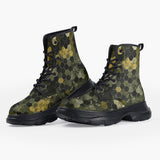 Casual Leather Chunky Boots Hi-Tech Camouflage