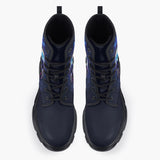 Casual Leather Chunky Boots Neon Skull in Headphones