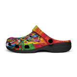 Classic Clogs Colorful Dog Abstract Shapes
