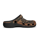 Classic Clogs Wooden Texture Octopus Emblem
