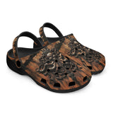 Classic Clogs Wooden Texture Octopus Emblem