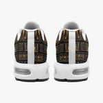 Air Cushion Sneakers Gold Egyptians Symbols Engraved on Wall