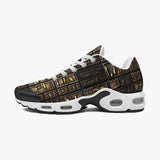 Air Cushion Sneakers Gold Egyptians Symbols Engraved on Wall