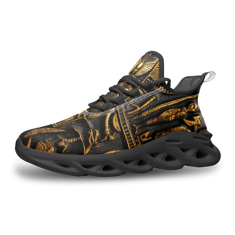 Sports Sneakers Golden Egyptian Stone Carvings