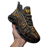 Sports Sneakers Golden Egyptian Stone Carvings