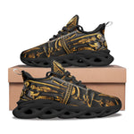 Sports Sneakers Golden Egyptian Stone Carvings