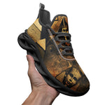 Sports Sneakers Mysterious Egyptian Pyramid Gold Symbolism