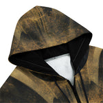 Men's Zip Up Hoodie Mysterious Egyptian Pyramid Gold Symbolism