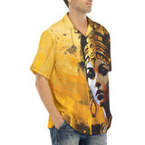 Hawaiian Shirt Egyptian Queen Gold and Black Art