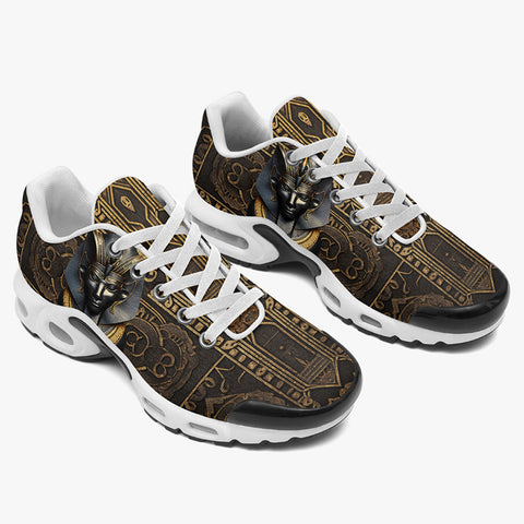 Air Cushion Sneakers Egypt Anubis-Cat Gold and Black Stone