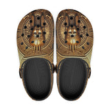 Classic Clogs Golden Egyptian Symbols Engraved on Wall