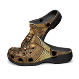 Classic Clogs Golden Egyptian Symbols Engraved on Wall