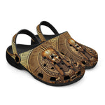 Classic Clogs Golden Egyptian Symbols Engraved on Wall