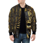 Bomber Jacket Golden Pharaoh Skull Art