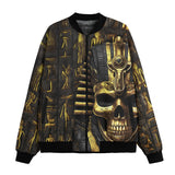 Bomber Jacket Golden Pharaoh Skull Art