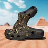 Classic Clogs Golden Pharaoh Skull Art