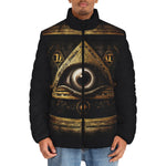Down-Padded Puffer Jacket Mysterious Egyptian Symbolism