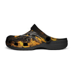 Classic Clogs Yellow Dragon on Fire