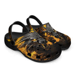 Classic Clogs Yellow Dragon on Fire