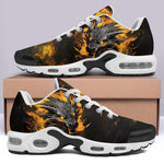 Air Cushion Sneakers Yellow Dragon on Fire