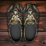 Classic Clogs Mechanical Dragon Black and Gold Design