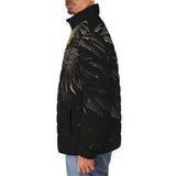 Down-Padded Puffer Jacket Eagle with Gold Feathers