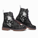 Leather Boots Robot Skull Gear Wheel Wires Art