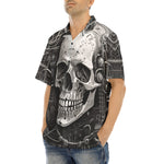 Hawaiian Shirt Robot Skull Gear Wheel Wires Art