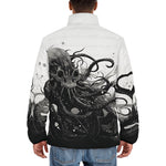 Down-Padded Puffer Jacket Black Octopus Monster Tentacles