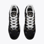 Air Cushion Sneakers Skulls and Bones in Black Gold